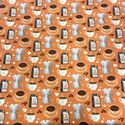 Printed Fabric 100% Cotton 44" Coffee Shop, Perfect Blend - 1 yard