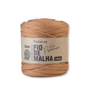 Fio de Malha Extra Premium Fisher.co, 25 mm - Caramelo