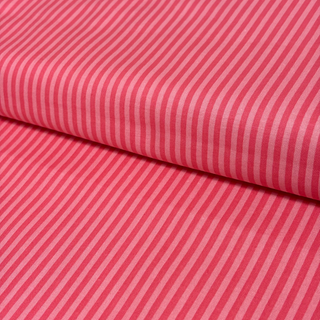 Tela Estampada de 100% Algodón 44" Rayas Finas, Sugar Pink - 1 yarda
