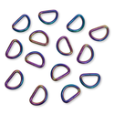 D Ring Arcoíris Tornasol 1", 25 mm – 2 piezas
