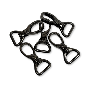 Black Snap Hook ½", 16 mm – 2 units