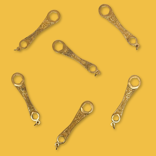 Dije de Llave Fija Stainless Steel con Baño en Oro 18kt, 55mm - 1 pieza