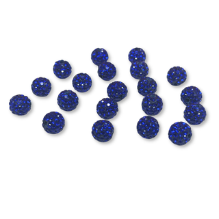 Pave Beads Azul Royal - 10mm