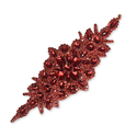 Rhinestone Applique, 9.5" x 3.5", Rojo – 1 pieza