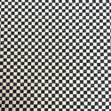 Tela Estampada de 100% Algodón 44/45" Checkers, Blanco / Negro - 1 yarda