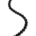 Round Black Lava Stone Beads - 8 mm