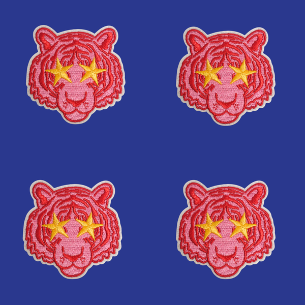 Aplicación Bordada con Pega, Tigre – 1 pieza