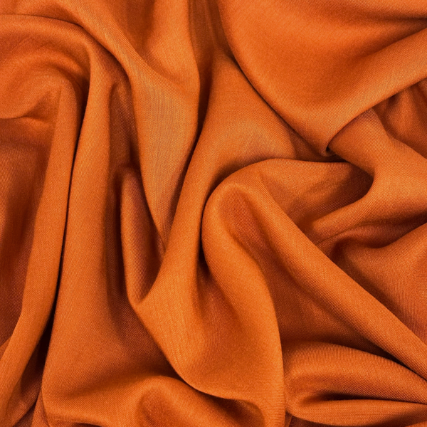 60" Rayon Challis Fabric, Terracotta - 1 yard