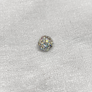 Pave Beads Blanco Tornasol AB - 10mm