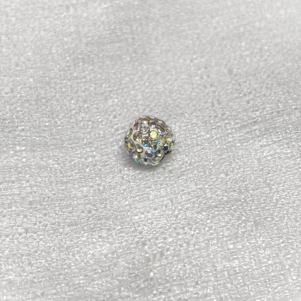 Pave Beads Blanco Tornasol AB - 10mm