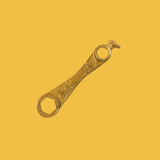 Dije de Llave Fija Stainless Steel con Baño en Oro 18kt, 55mm - 1 pieza