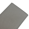 Tela Estampada de 100% Algodón 44" Gingham, Negro / Marrón - 1 yarda
