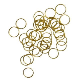 Jump Ring/ Argollas,Gold Plated-12mm; 50pcs