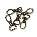 Antique Bronze Snap Hook ½", 16 mm – 2 pieces