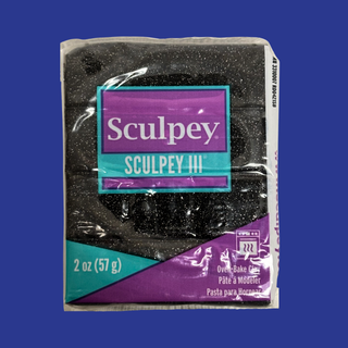 Arcilla Polimérica Sculpey III, Negro Brillante, 1 pieza