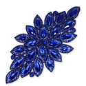 Rhinestone Applique, 11.5" x 5.5", Azul Royal – 1 pieza