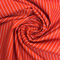 Tela Estampada de 100% Algodón 44" Rayas Finas, Rojo - 1 yarda