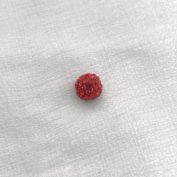 Pave Beads Rojo - 10mm