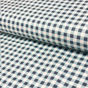 100% Cotton Printed Fabric 44" Gingham, Blue - 1 yard