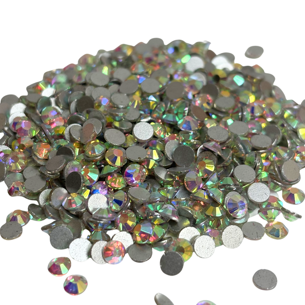 Flatbacks Rhinestones SS20, Cristal AB - 1440 piezas