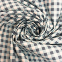 100% Cotton Printed Fabric 44" Gingham, Blue - 1 yard