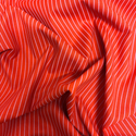 Tela Estampada de 100% Algodón 44" Rayas Finas, Rojo - 1 yarda