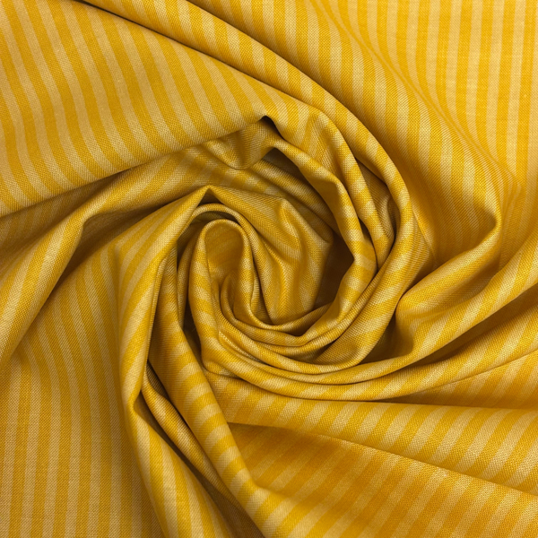 100% Cotton Printed Fabric 44" Fine Stripes, Songbird - 1 yard