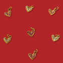 Dije de Corazones Pequeños Stainless Steel con Baño en Oro 18kt, 10mm - 1 pieza