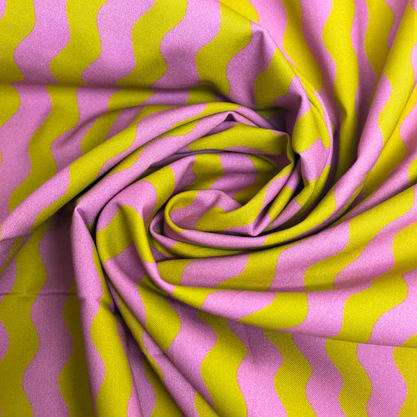 Tela Estampada de 100% Algodón 44" A Ruby + Bee Color Story, Limelight - 1 yarda