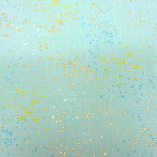 Tela Estampada de 100% Algodón 44" Speckled, Azul Claro- 1 yarda