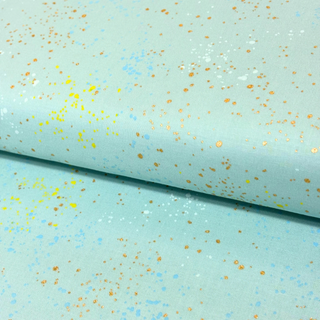 Tela Estampada de 100% Algodón 44" Speckled, Azul Claro- 1 yarda
