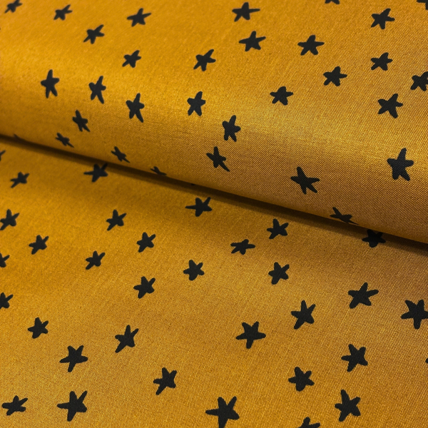 Tela Estampada de 100% Algodón 44" Starry, Tan- 1 yarda