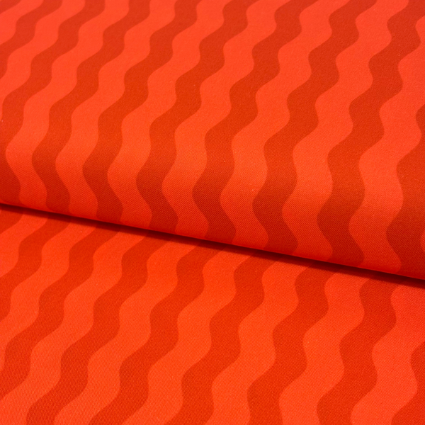 Tela Estampada de 100% Algodón 44" A Ruby + Bee Color Story, Deep Orange - 1 yarda