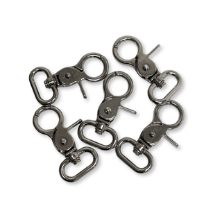 Snap Hook Silver ¾", 20 mm – 2 pieces