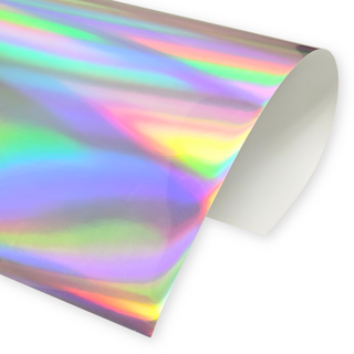 Holographic Tornasol Silver - HTV (Heat Transfer Vinyl) Sheet Approx. 12"x12" - SOLO RECOGIDO/PICKUP ONLY