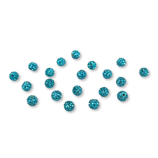 Pave Beads Baby Blue - 6mm