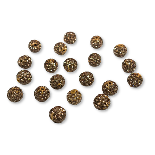 Pave Beads Champagne - 10mm