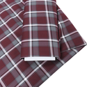 School Plaid Fabric - Grey White Burgundy, 60" Wide