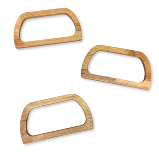 Asas para Carteras en Madera 12.5 cm, Natural – 1 par