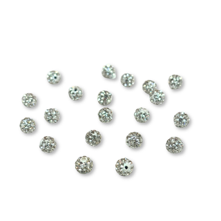 Pave Beads Blanco - 8mm