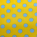 Tela Estampada de 100% Algodón 44" Polka Dots Grandes, Myrtle - 1 yarda
