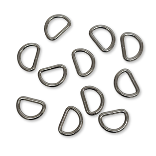 Silver D Ring 1", 25 mm – 4 pieces