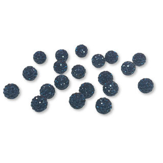 Pave Beads Azul Marino - 10mm