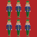Aplicación Bordada con Pega, Cascanueces Verde / Azul – 1 pieza