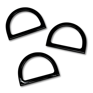 Asas para Carteras en Acrílico 12 cm, Negro – 1 par