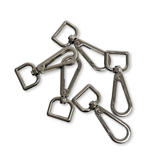 Snap Hook Silver ½", 16 mm – 2 pieces