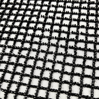 Tela Tulle de Encaje Bordada 65", Negro - 1 yarda
