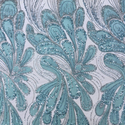 Tela Tulle de Encaje Bordada 65”, Azul Claro - 1 yarda