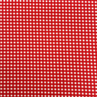 100% Cotton 44" Gingham Print Fabric, Red - 1 yard