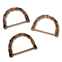 Acrylic Purse Handles 12.5 cm, Brown – 1 pair